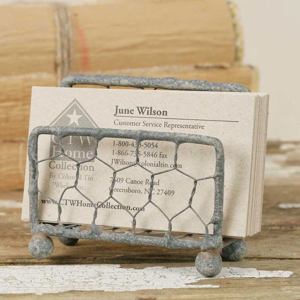Chicken Wire Business Card Holders
